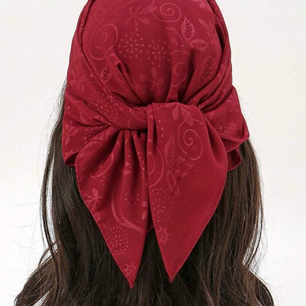 NEW! Patterned Red Hair Scarf/Headscarf/Bandana